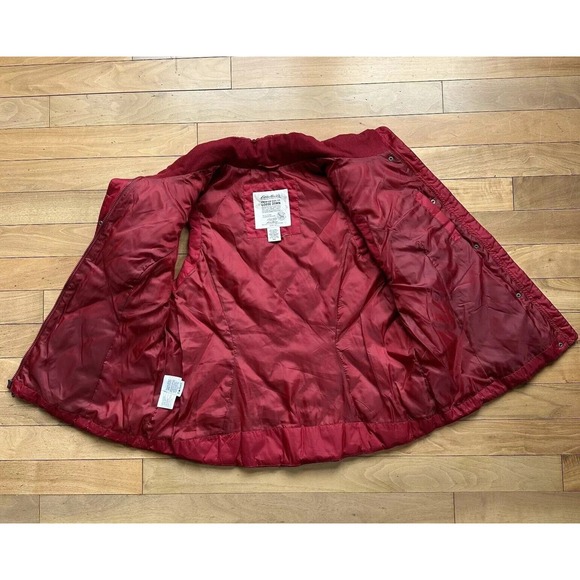 Eddie Bauer EB550 Puffer Vest Womens L Red Full Zip Goose Down Outdoor H… - Picture 3 of 11
